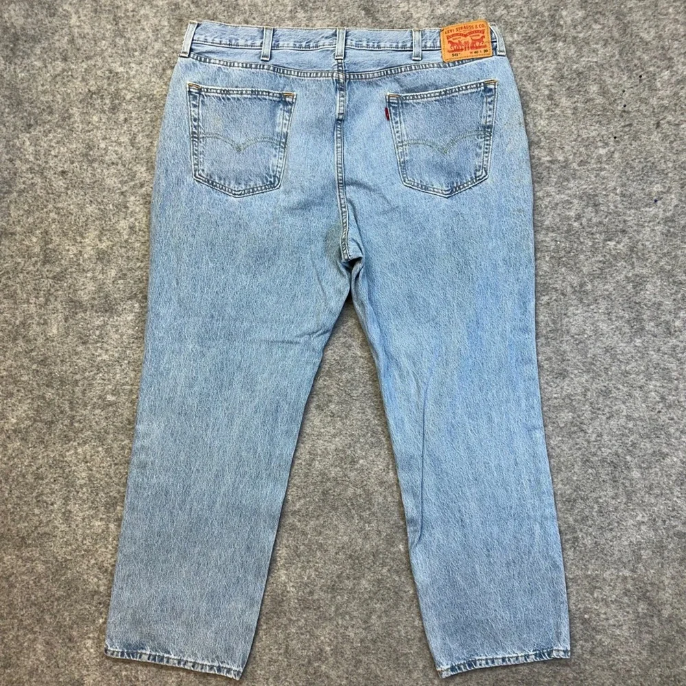 Lot of 3 Levi's 541 514 Straight Jeans Men's 40x30 Blue Denim Work Pants Bundle